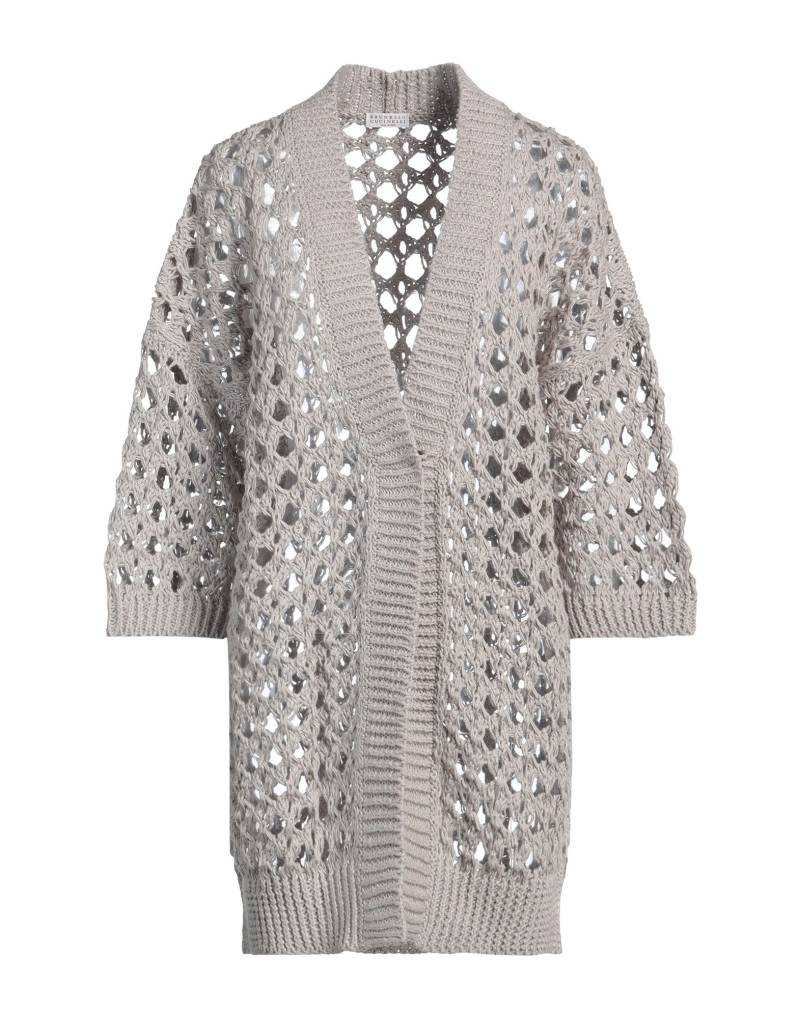 BRUNELLO CUCINELLI Strickjacke Damen Hellgrau von BRUNELLO CUCINELLI
