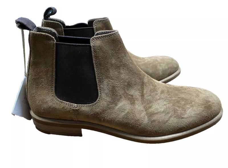BRUNELLO CUCINELLI Suede Chelsea Boots – Exquisite Handwerkskunst aus Italien Chelseaboots Herringbone-Fersenschlaufe, elastische Seiteneinsätze von BRUNELLO CUCINELLI