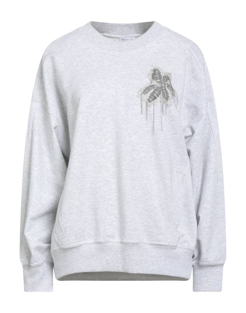 BRUNELLO CUCINELLI Sweatshirt Damen Hellgrau von BRUNELLO CUCINELLI