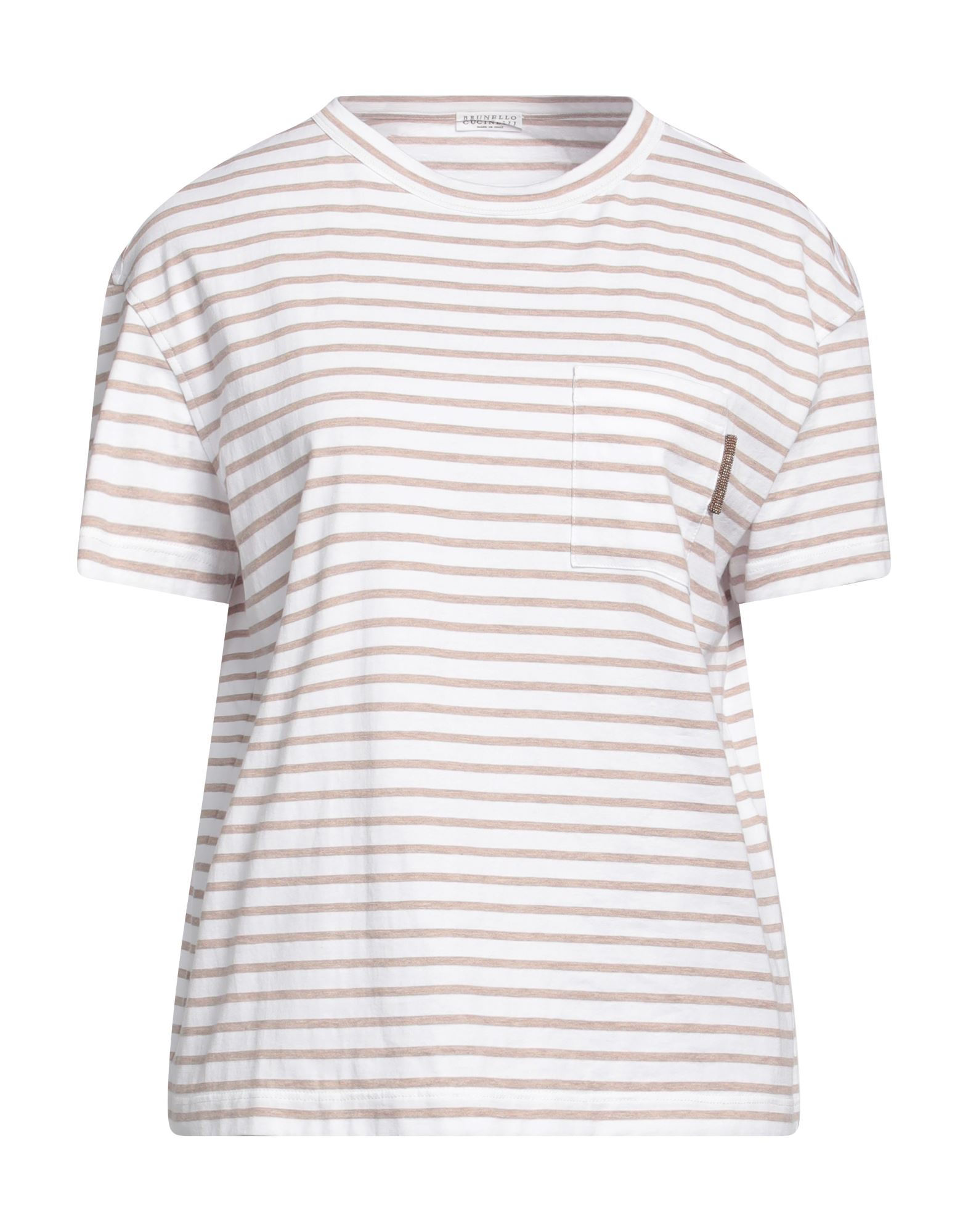 BRUNELLO CUCINELLI T-shirts Damen Beige BRUNELLO CUCINELLI T-shirts Damen Beige von BRUNELLO CUCINELLI