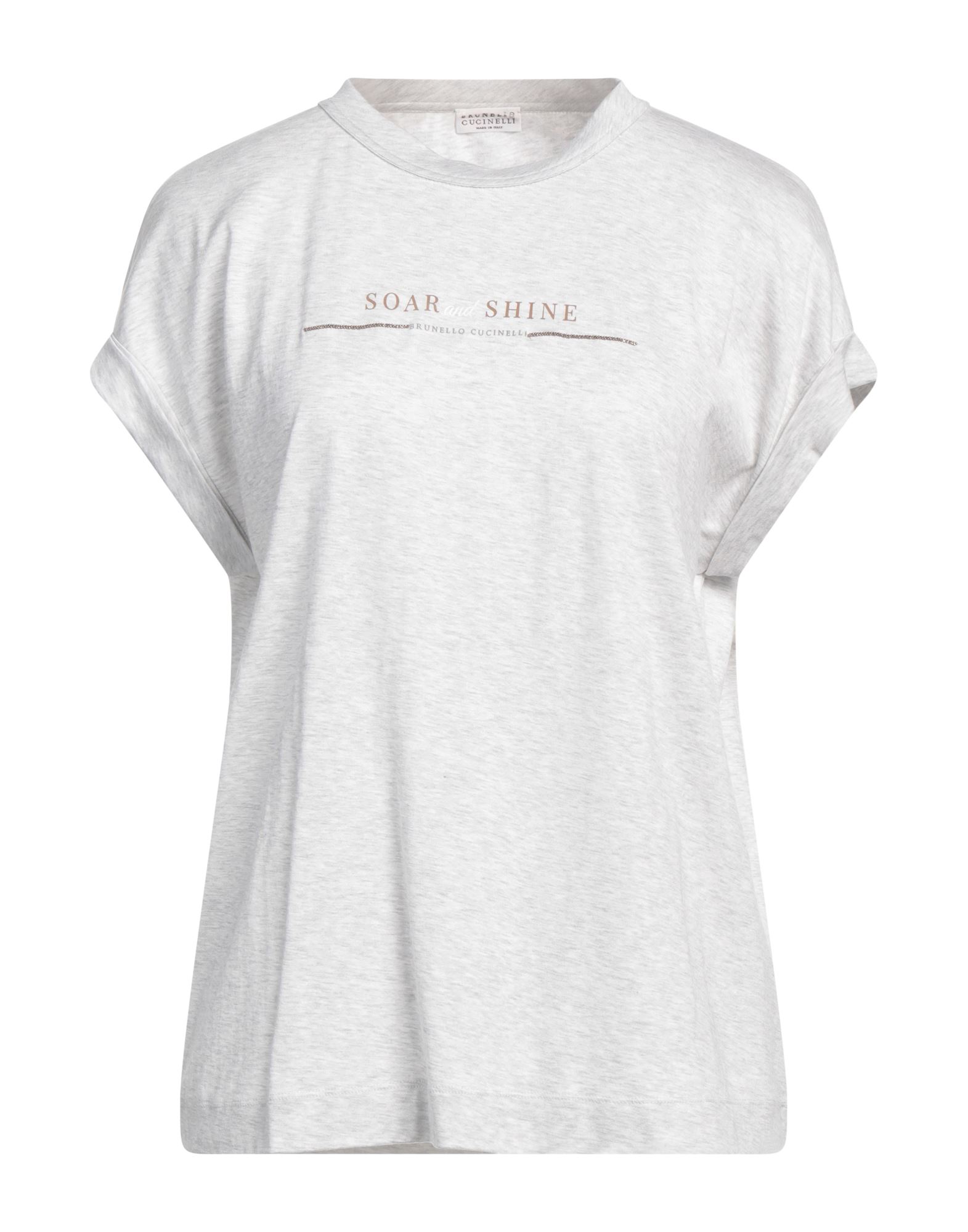 BRUNELLO CUCINELLI T-shirts Damen Hellgrau BRUNELLO CUCINELLI T-shirts Damen Hellgrau von BRUNELLO CUCINELLI