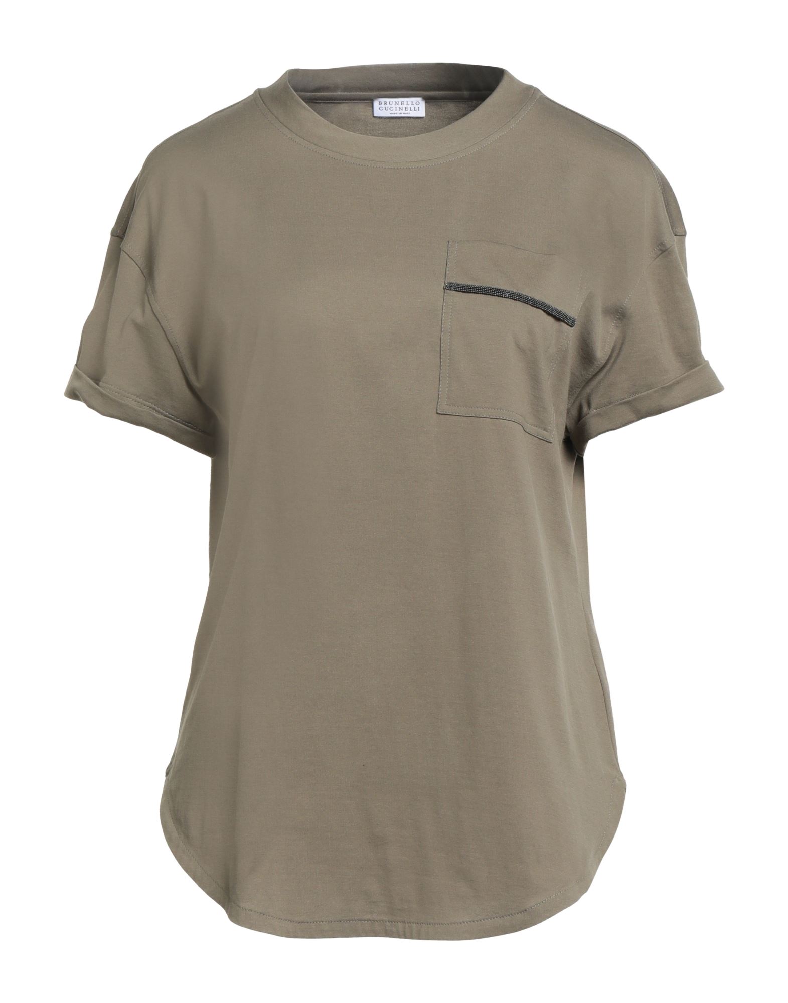 BRUNELLO CUCINELLI T-shirts Damen Militärgrün BRUNELLO CUCINELLI T-shirts Damen Militärgrün von BRUNELLO CUCINELLI