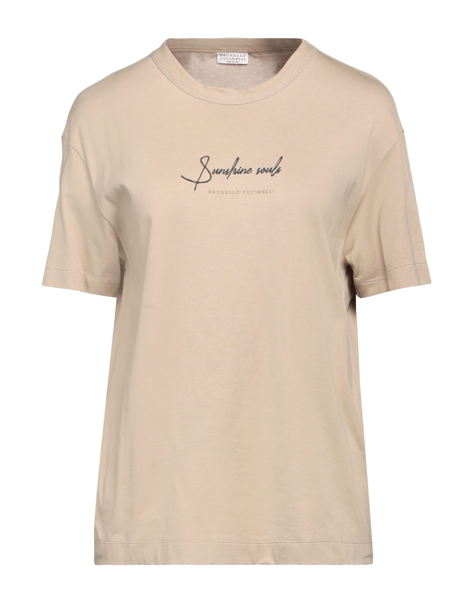 BRUNELLO CUCINELLI T-shirts Damen Sand BRUNELLO CUCINELLI T-shirts Damen Sand von BRUNELLO CUCINELLI