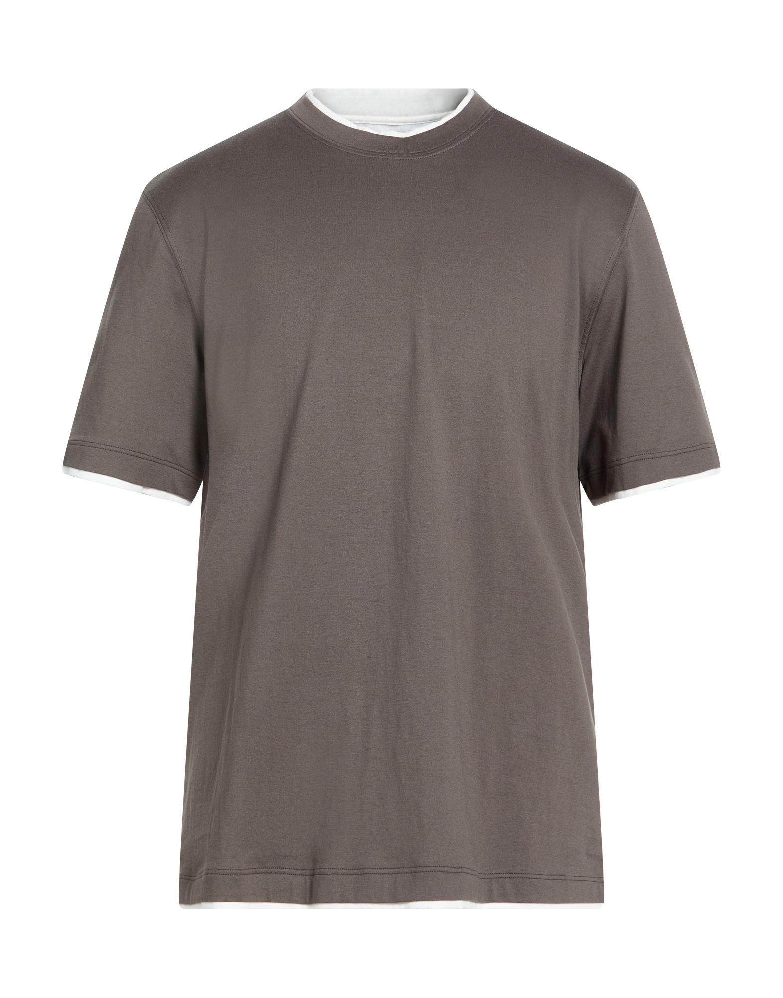 BRUNELLO CUCINELLI T-shirts Herren Braungrau von BRUNELLO CUCINELLI