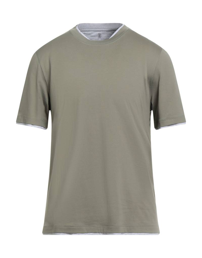 BRUNELLO CUCINELLI T-shirts Herren Salbeigrün BRUNELLO CUCINELLI T-shirts Herren Salbeigrün von BRUNELLO CUCINELLI