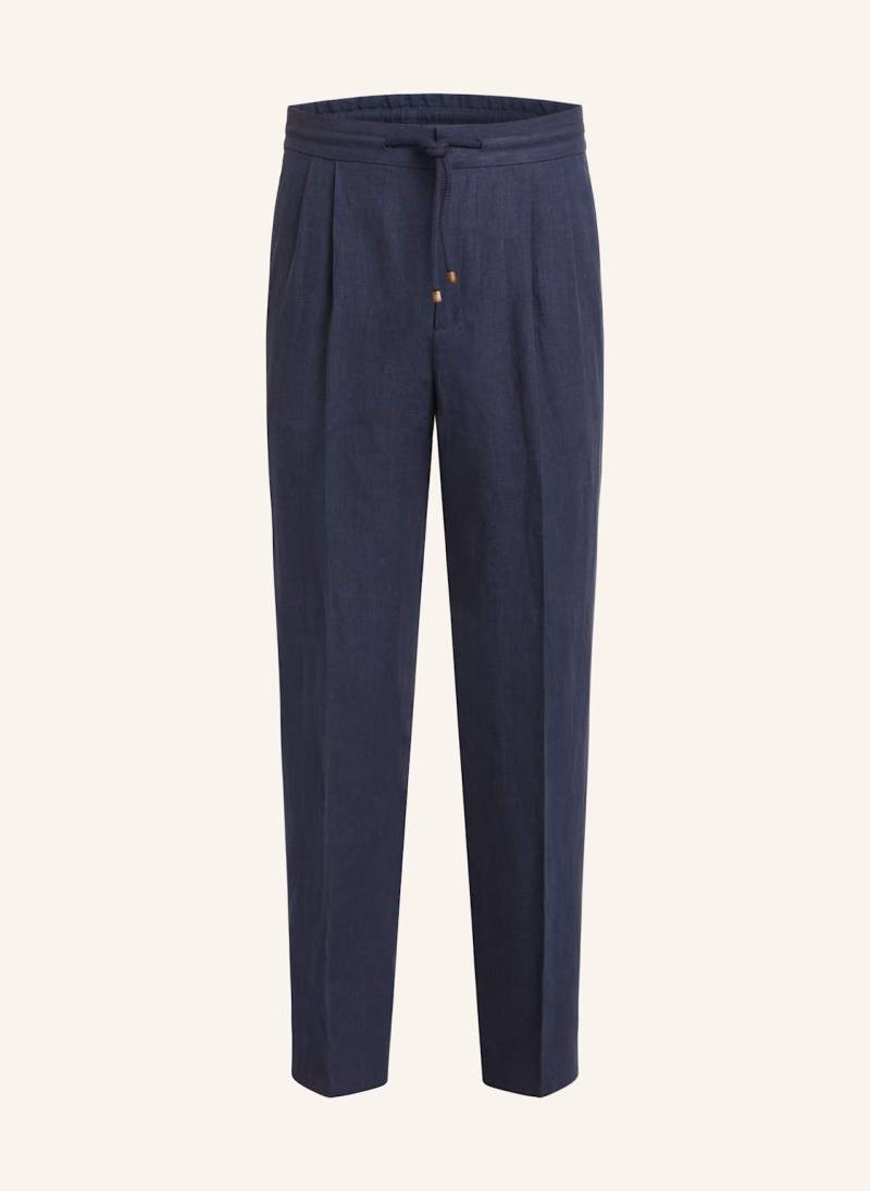Brunello Cucinelli Anzughose Leisure Fit Aus Leinen blau von BRUNELLO CUCINELLI