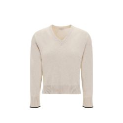 Brunello Cucinelli Beige Kaschmir-pullover - Luxus Damenmode von BRUNELLO CUCINELLI