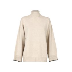 Brunello Cucinelli Beige Kaschmirpullover Für Damen von BRUNELLO CUCINELLI