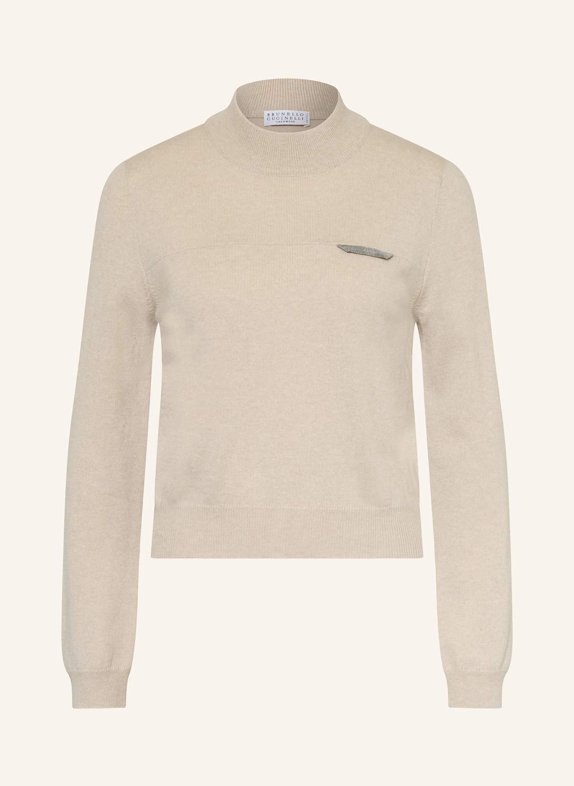 Brunello Cucinelli Cashmere-Pullover Collo Alto grau von BRUNELLO CUCINELLI