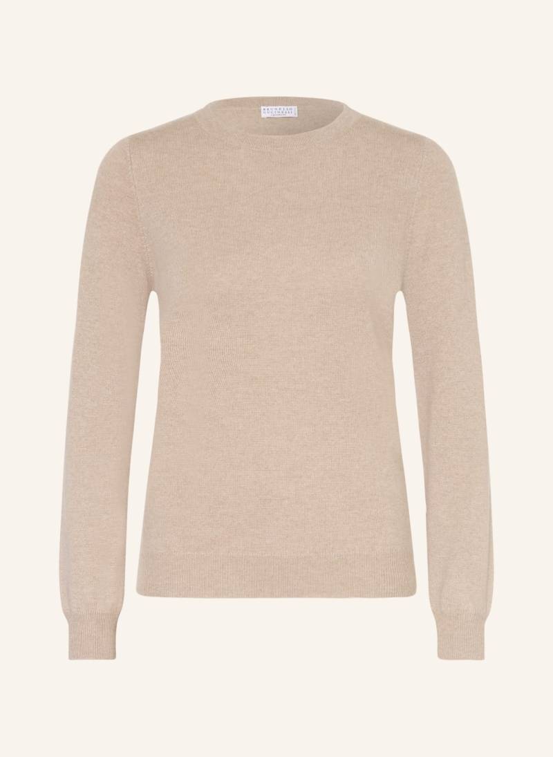 Brunello Cucinelli Cashmere-Pullover beige von BRUNELLO CUCINELLI