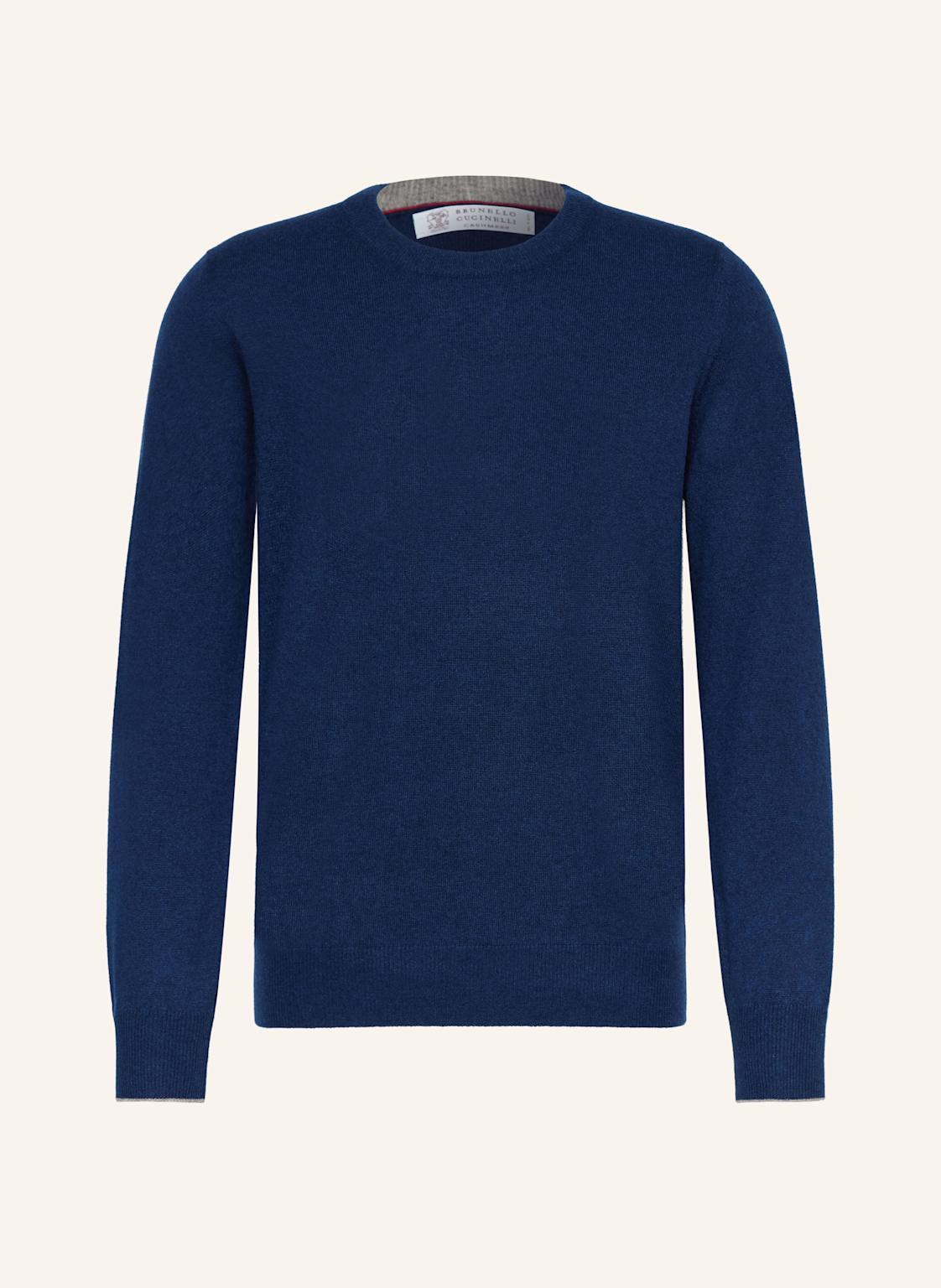 Brunello Cucinelli Cashmere-Pullover blau von BRUNELLO CUCINELLI
