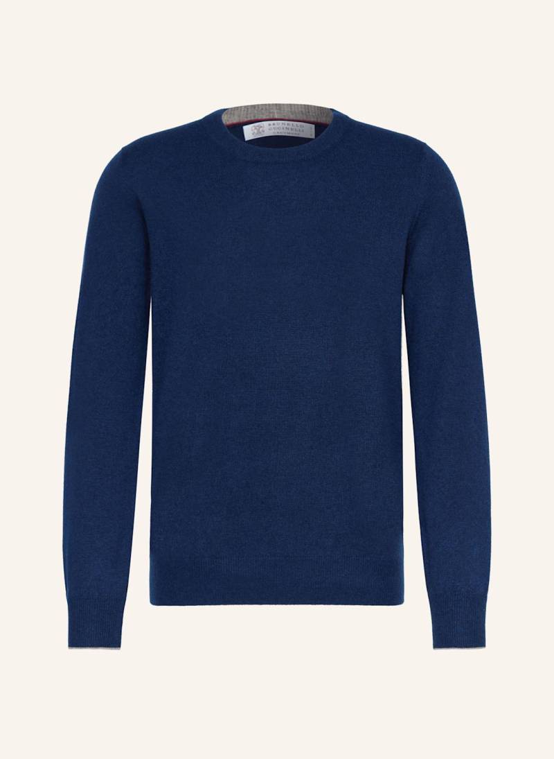 Brunello Cucinelli Cashmere-Pullover blau von BRUNELLO CUCINELLI