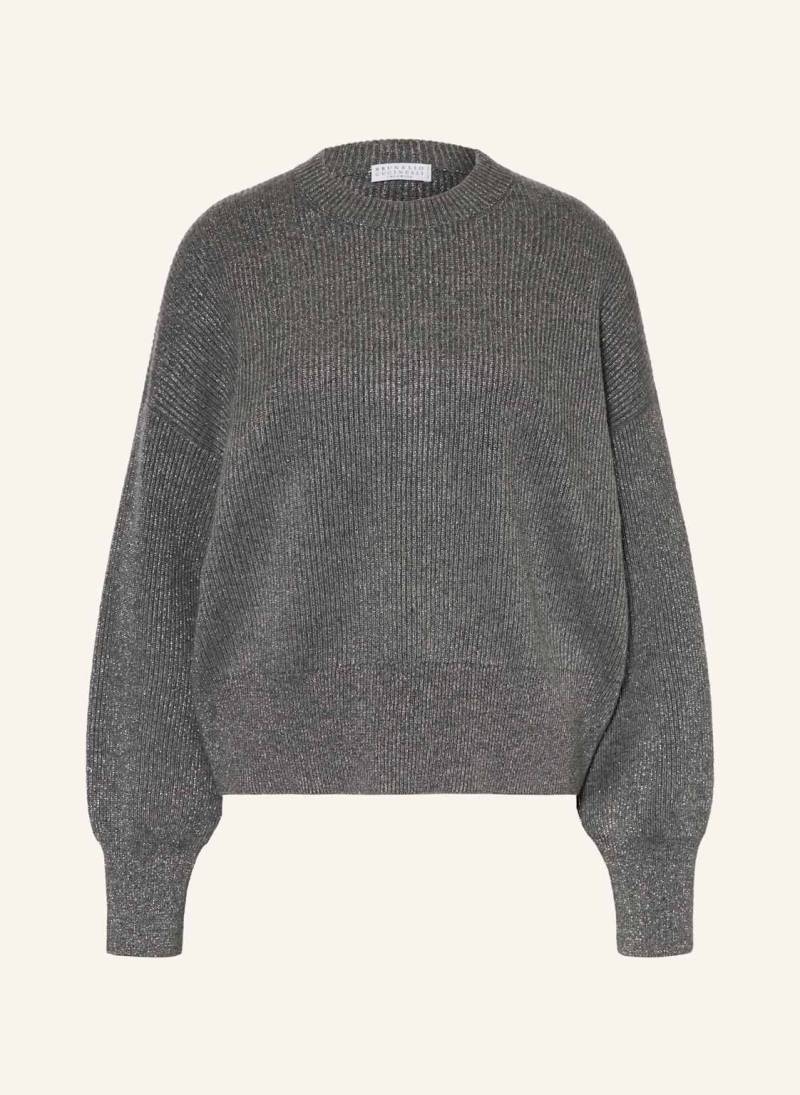 Brunello Cucinelli Cashmere-Pullover grau von BRUNELLO CUCINELLI