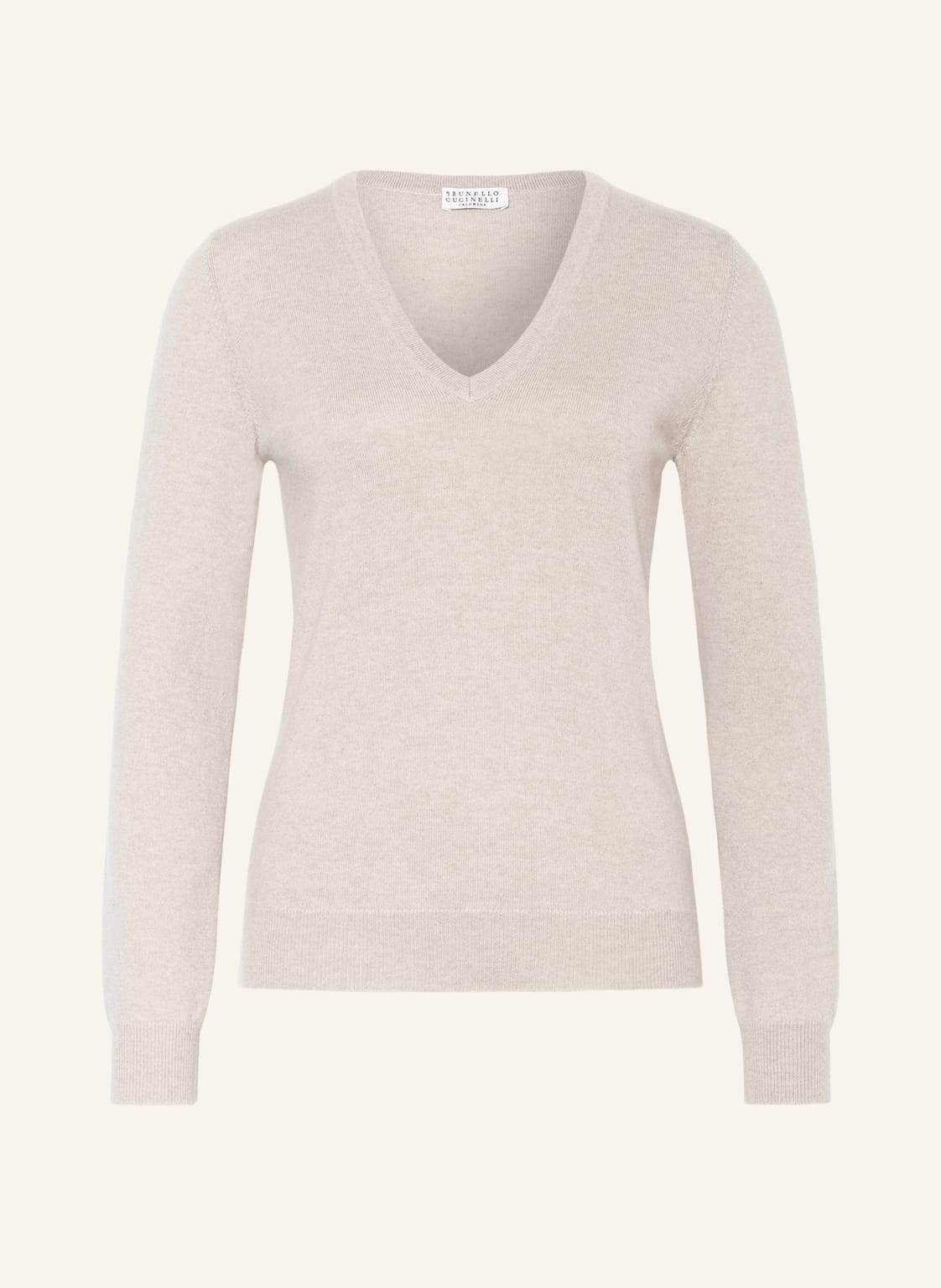 Brunello Cucinelli Cashmere-Pullover weiss von BRUNELLO CUCINELLI