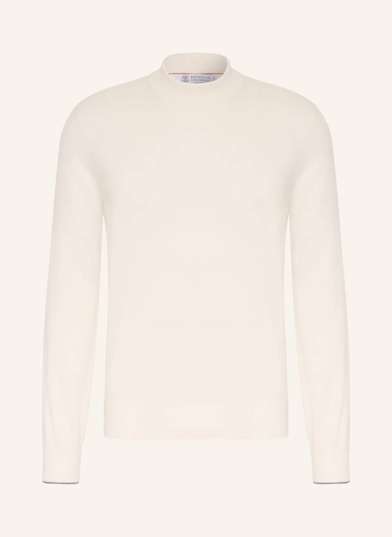 Brunello Cucinelli Cashmere-Pullover weiss von BRUNELLO CUCINELLI