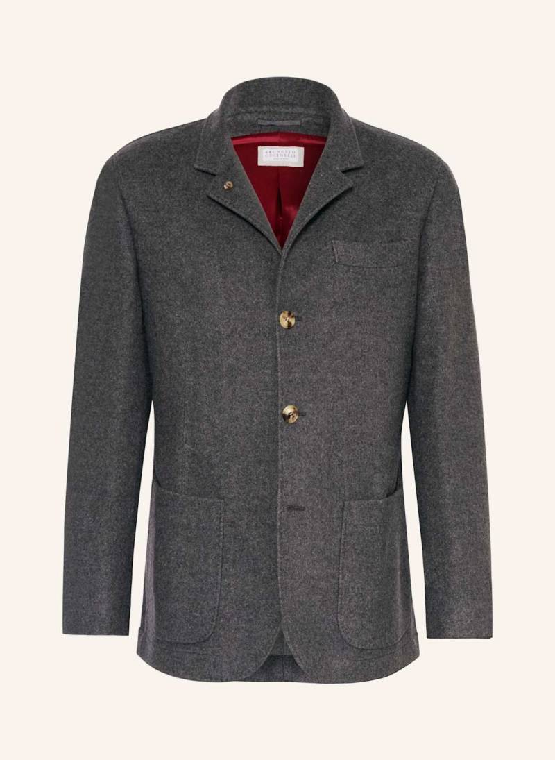 Brunello Cucinelli Cashmere-Sakko Regular Fit grau von BRUNELLO CUCINELLI
