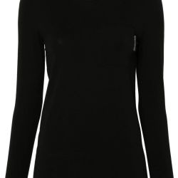 Brunello Cucinelli Damen Girocollo T-shirt Aus Schwarzem Stretch-baumwolle von BRUNELLO CUCINELLI