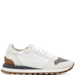 Brunello Cucinelli Damen Weiße Leder-sneaker von BRUNELLO CUCINELLI