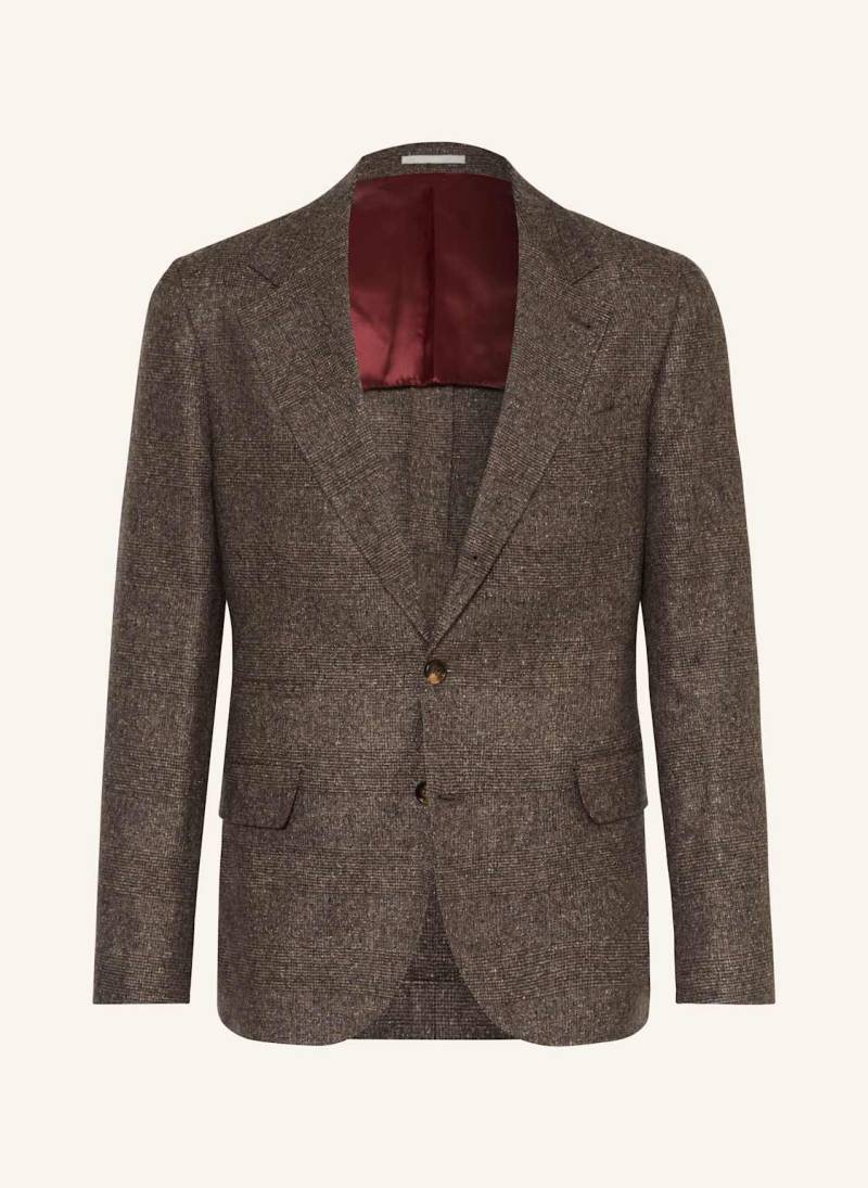 Brunello Cucinelli Flanellsakko Extra Slim Fit Mit Seide braun von BRUNELLO CUCINELLI