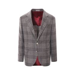 Brunello Cucinelli Grauer Blazer Aus Kaschmir-mix von BRUNELLO CUCINELLI