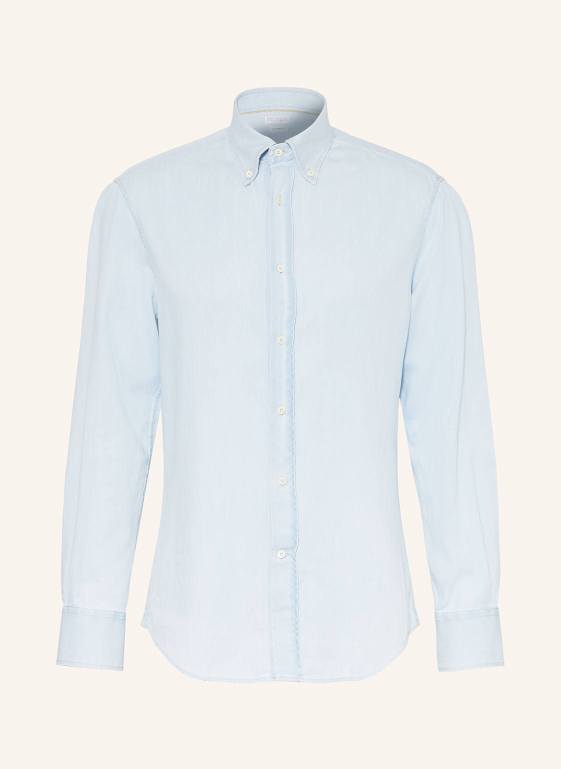 Brunello Cucinelli Hemd Slim Fit In Jeansoptik blau von BRUNELLO CUCINELLI