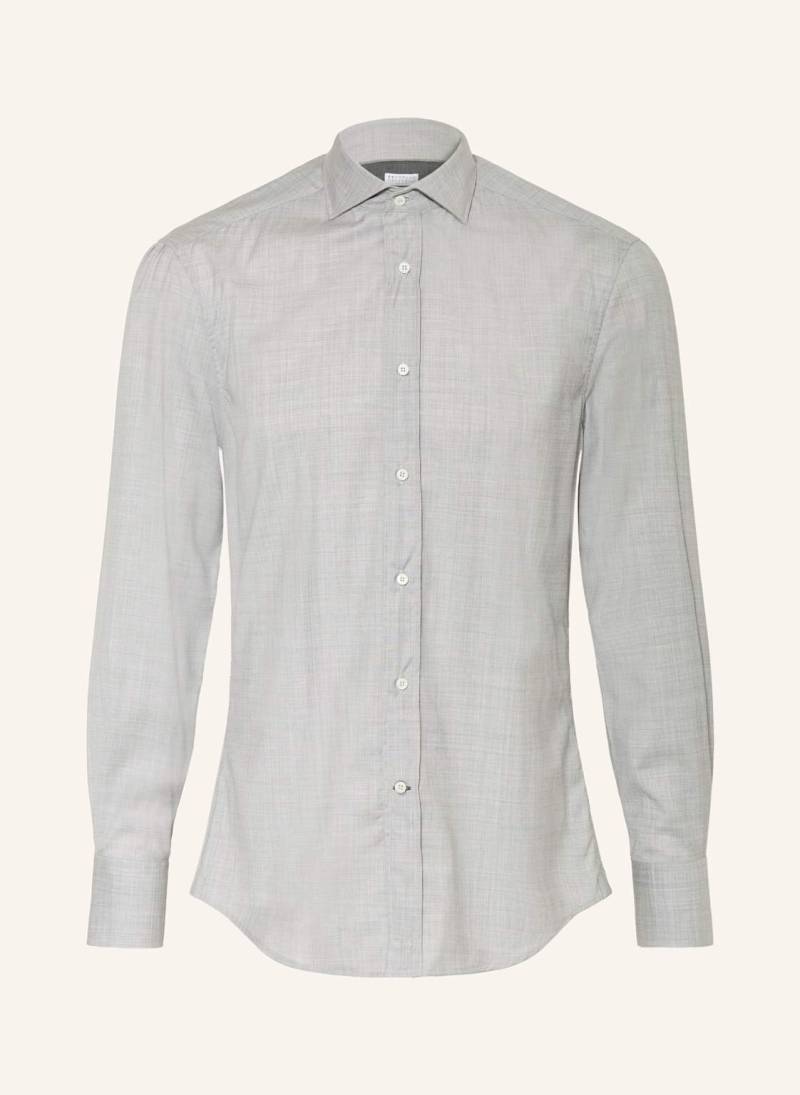 Brunello Cucinelli Hemd Slim Fit grau von BRUNELLO CUCINELLI