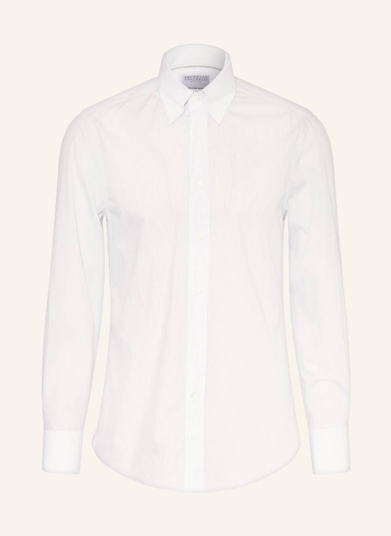 Brunello Cucinelli Hemd Slim Fit weiss von BRUNELLO CUCINELLI