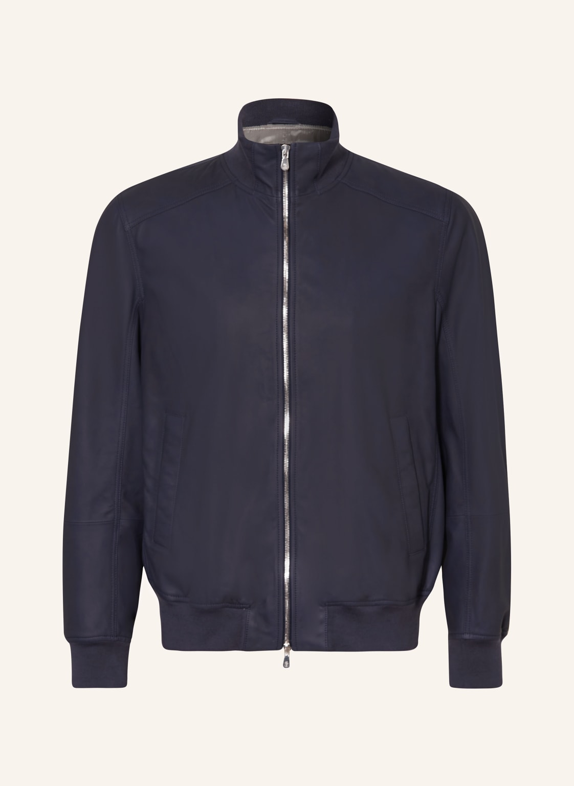 Brunello Cucinelli Lederblouson blau von BRUNELLO CUCINELLI