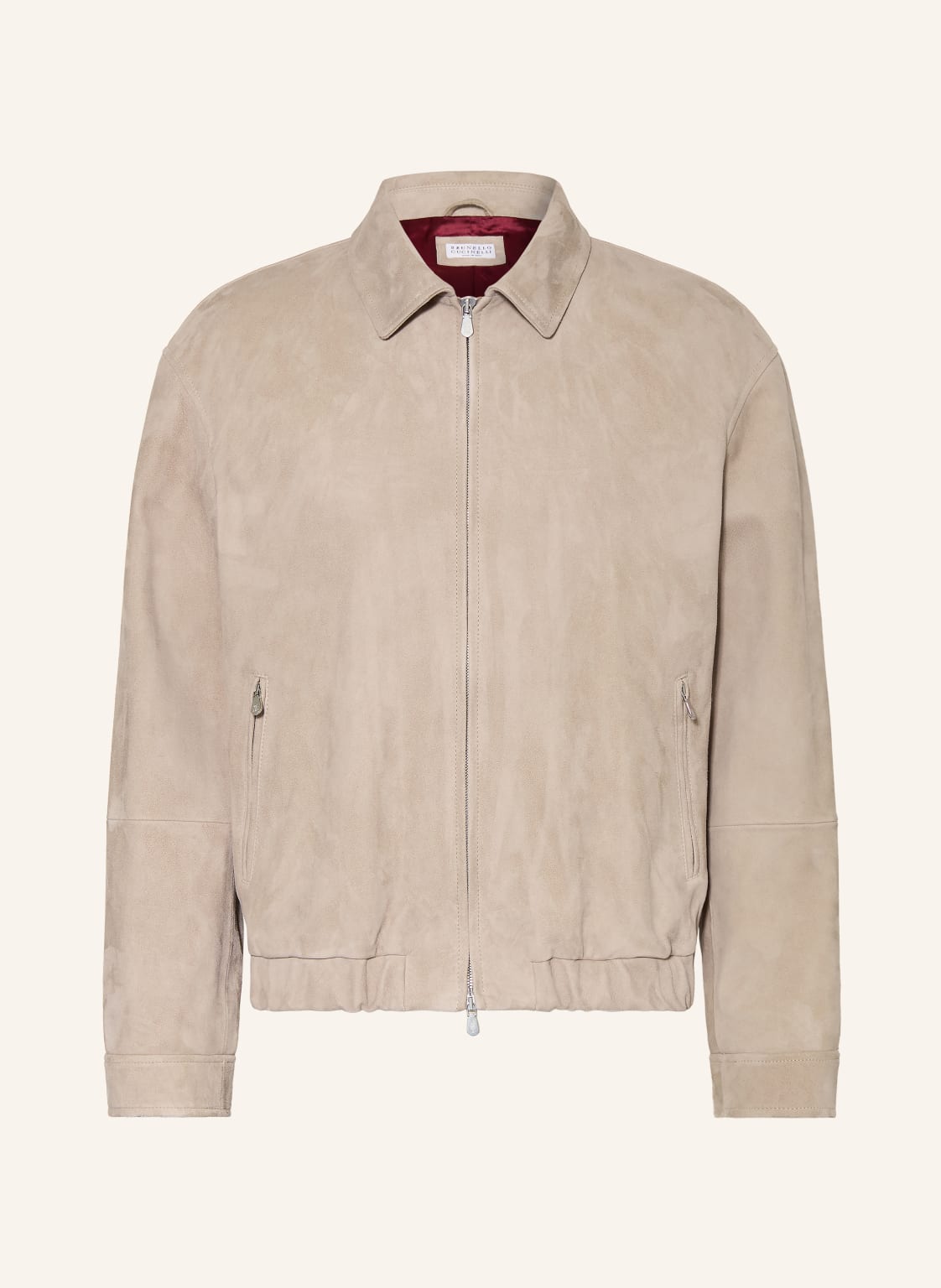 Brunello Cucinelli Lederjacke Giubino beige von BRUNELLO CUCINELLI