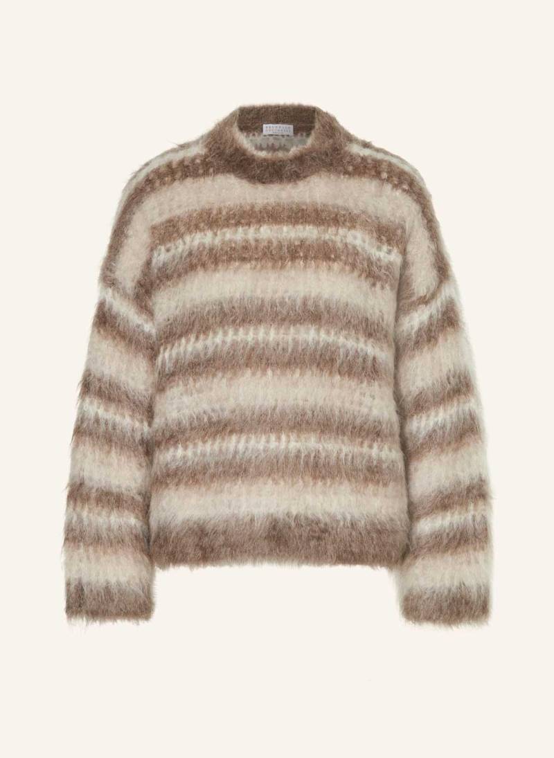 Brunello Cucinelli Mohair-Pullover braun von BRUNELLO CUCINELLI