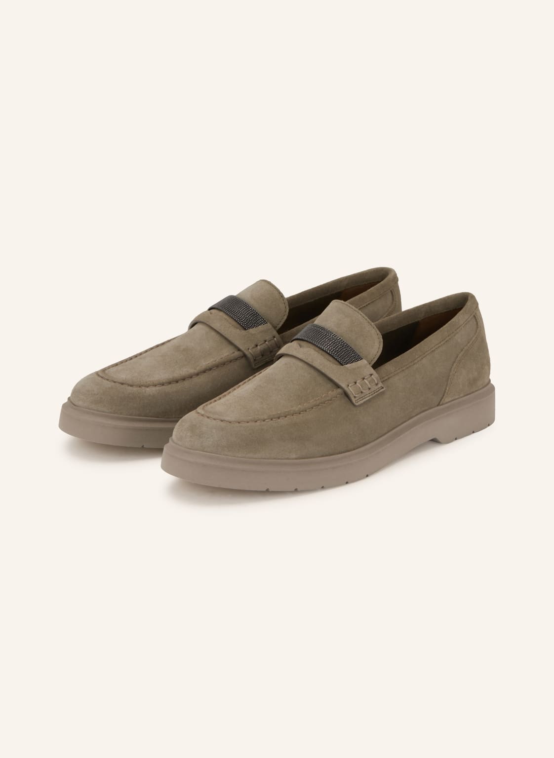 Brunello Cucinelli Penny-Loafer grau von BRUNELLO CUCINELLI