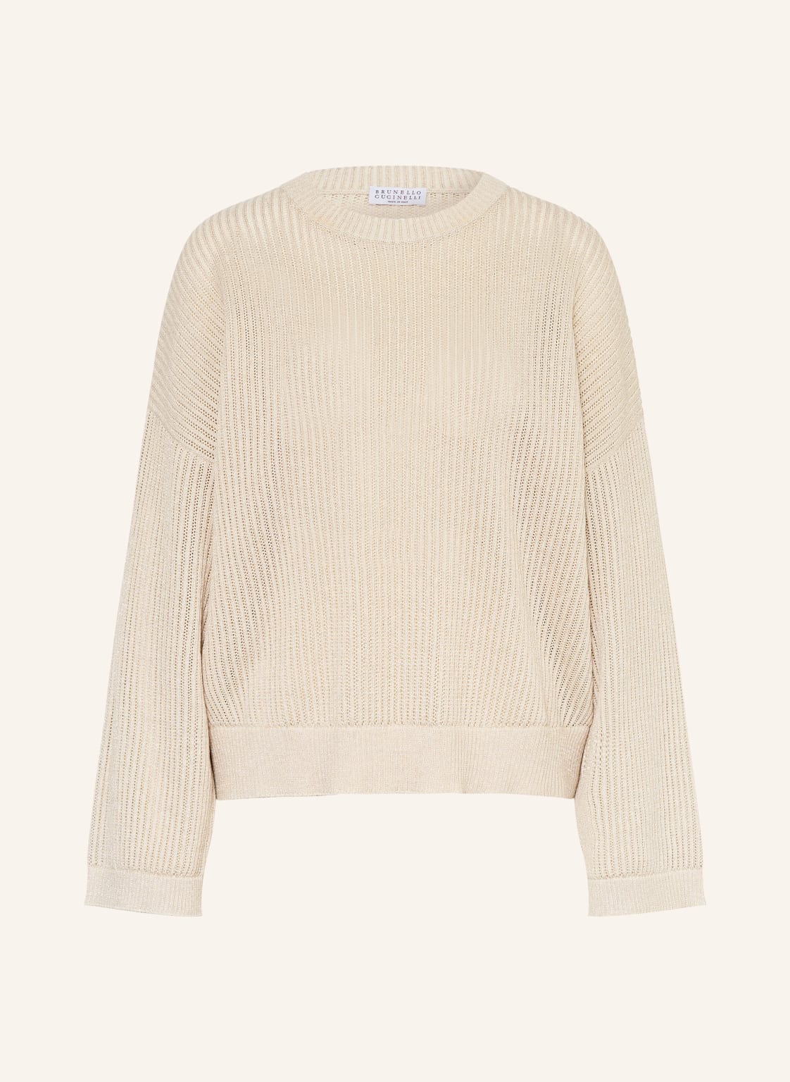 Brunello Cucinelli Pullover Mit Glitzergarn beige von BRUNELLO CUCINELLI