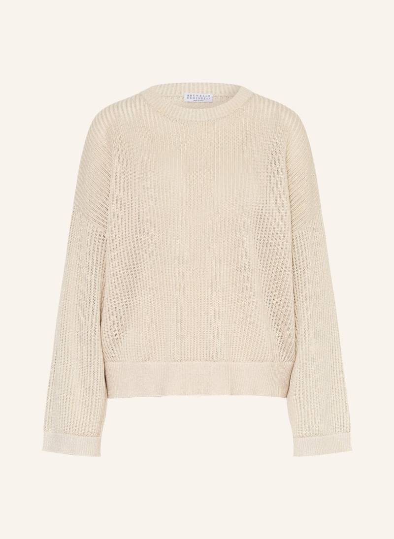 Brunello Cucinelli Pullover Mit Glitzergarn beige von BRUNELLO CUCINELLI