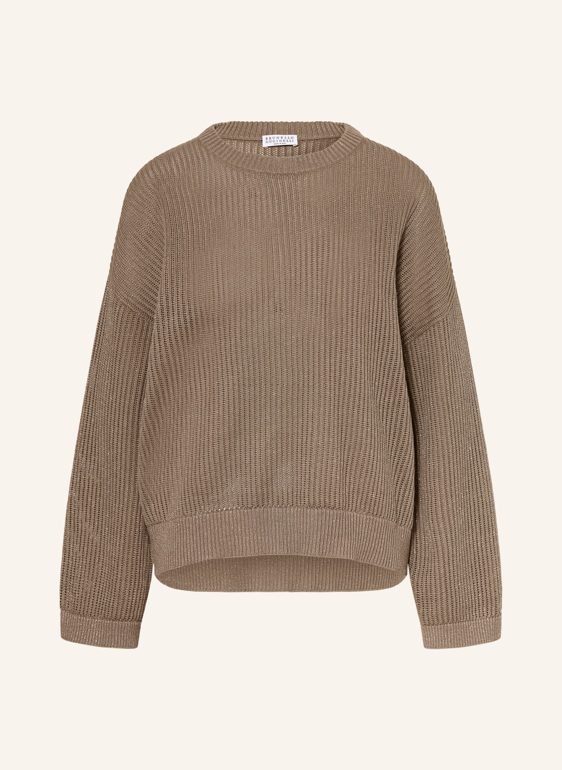Brunello Cucinelli Pullover Mit Glitzergarn braun von BRUNELLO CUCINELLI