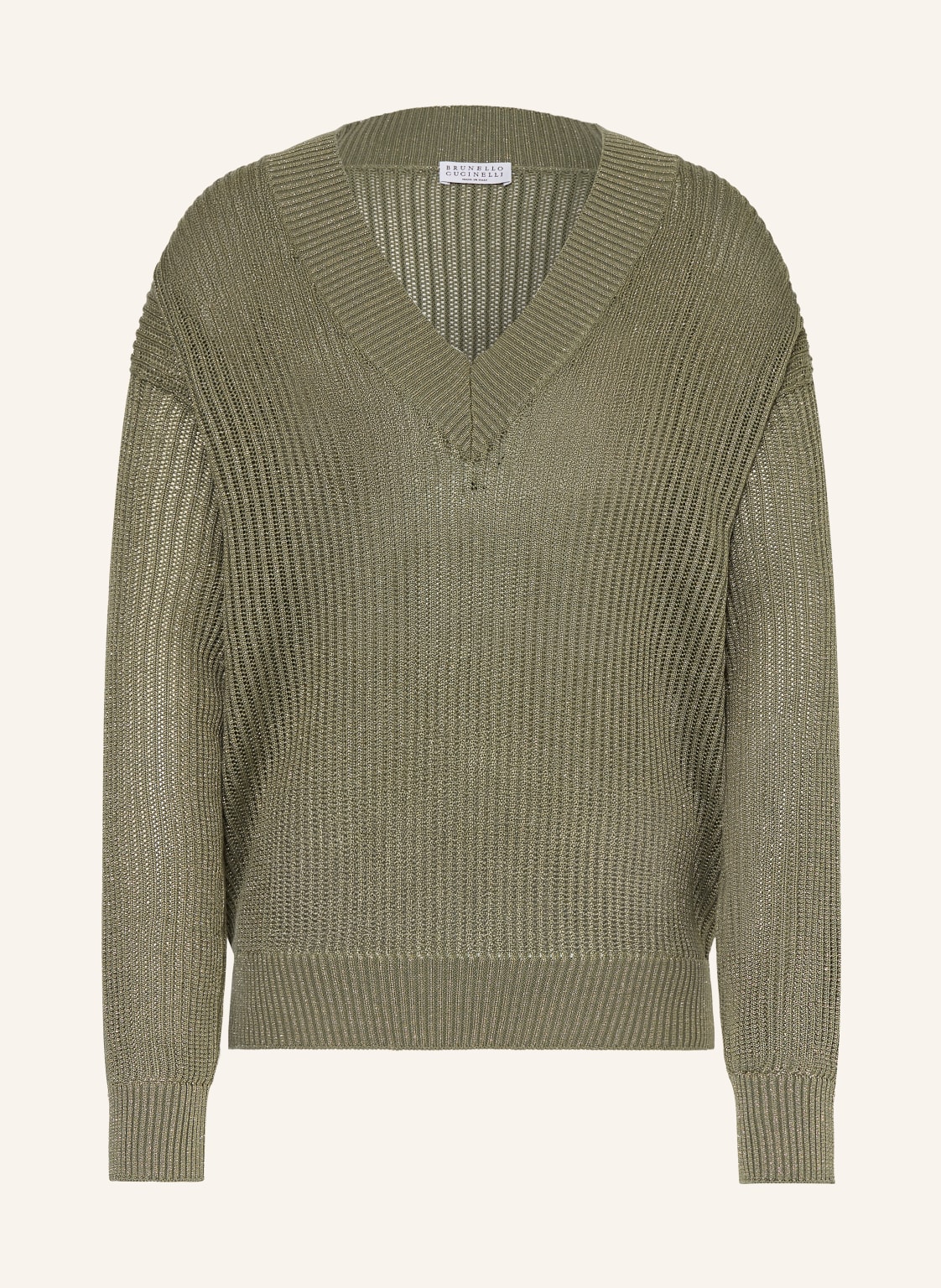 Brunello Cucinelli Pullover Mit Glitzergarn gruen von BRUNELLO CUCINELLI