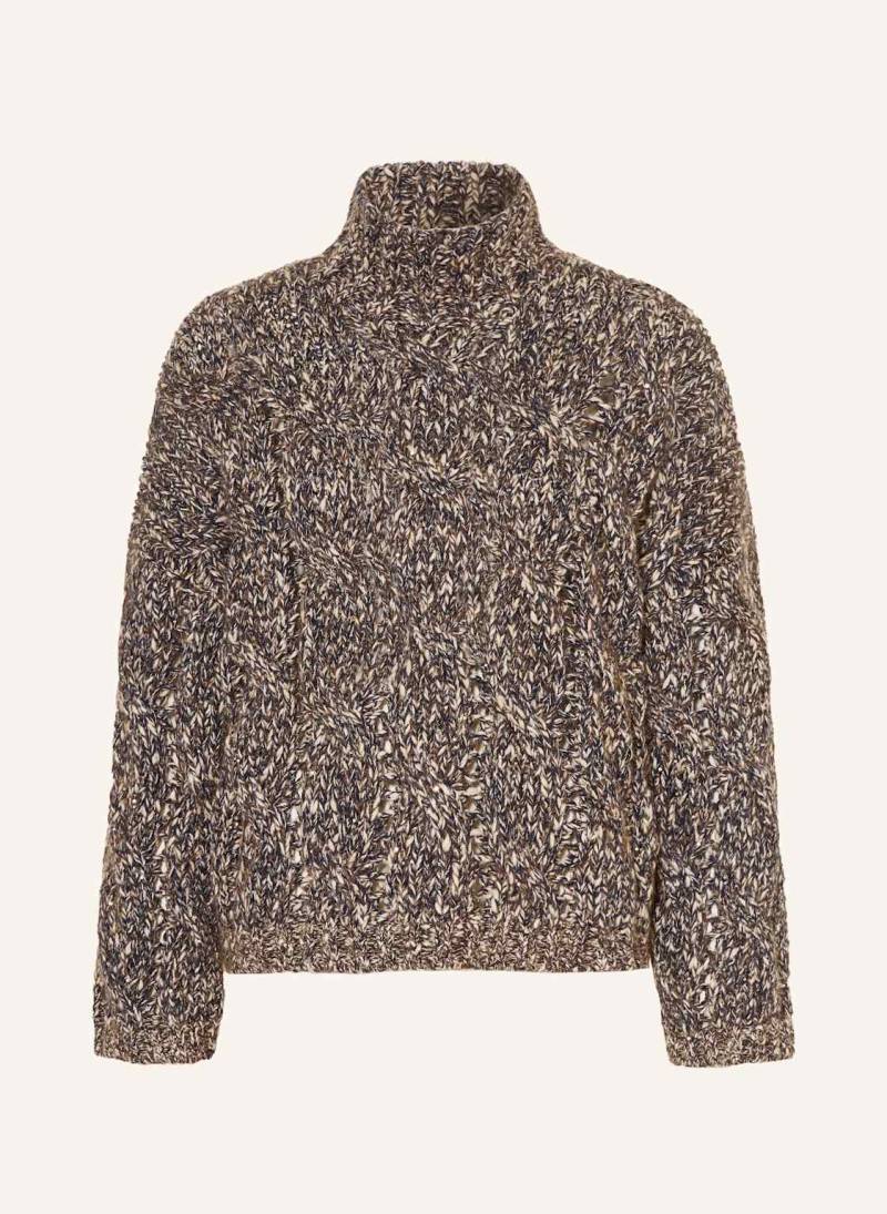 Brunello Cucinelli Rollkragenpullover Mit Cashmere Und Pailletten braun von BRUNELLO CUCINELLI