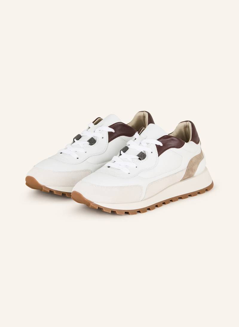 Brunello Cucinelli Sneaker Mit Schmuckperlen weiss von BRUNELLO CUCINELLI