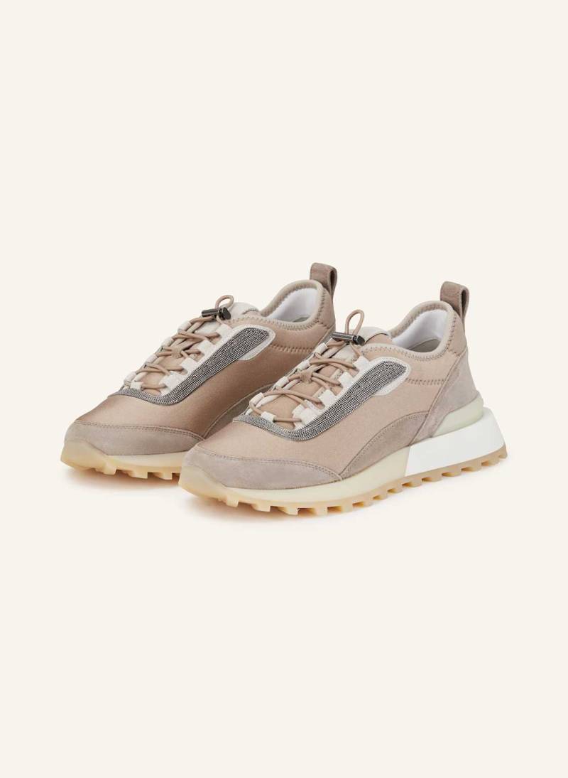 Brunello Cucinelli Sneaker Mit Schmucksteinen grau von BRUNELLO CUCINELLI