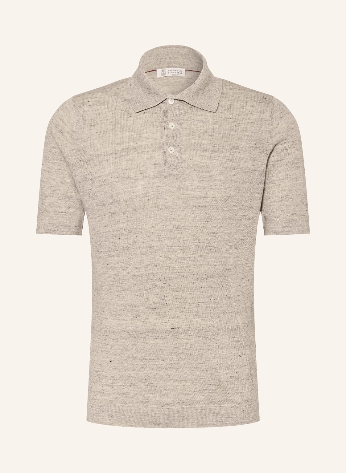 Brunello Cucinelli Strick-Poloshirt Regular Fit beige von BRUNELLO CUCINELLI