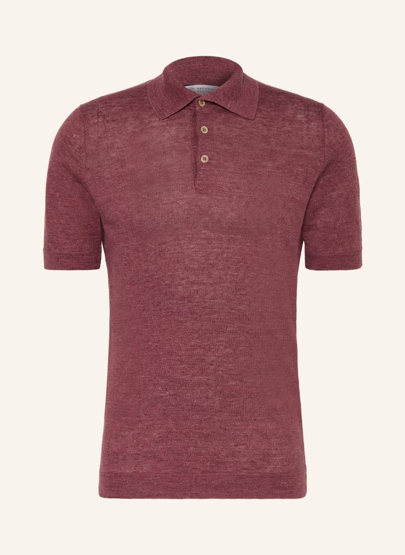 Brunello Cucinelli Strick-Poloshirt Regular Fit rot von BRUNELLO CUCINELLI