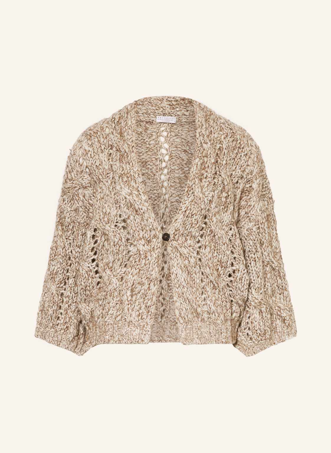 Brunello Cucinelli Strickjacke Mit Cashmere Und Pailletten braun von BRUNELLO CUCINELLI