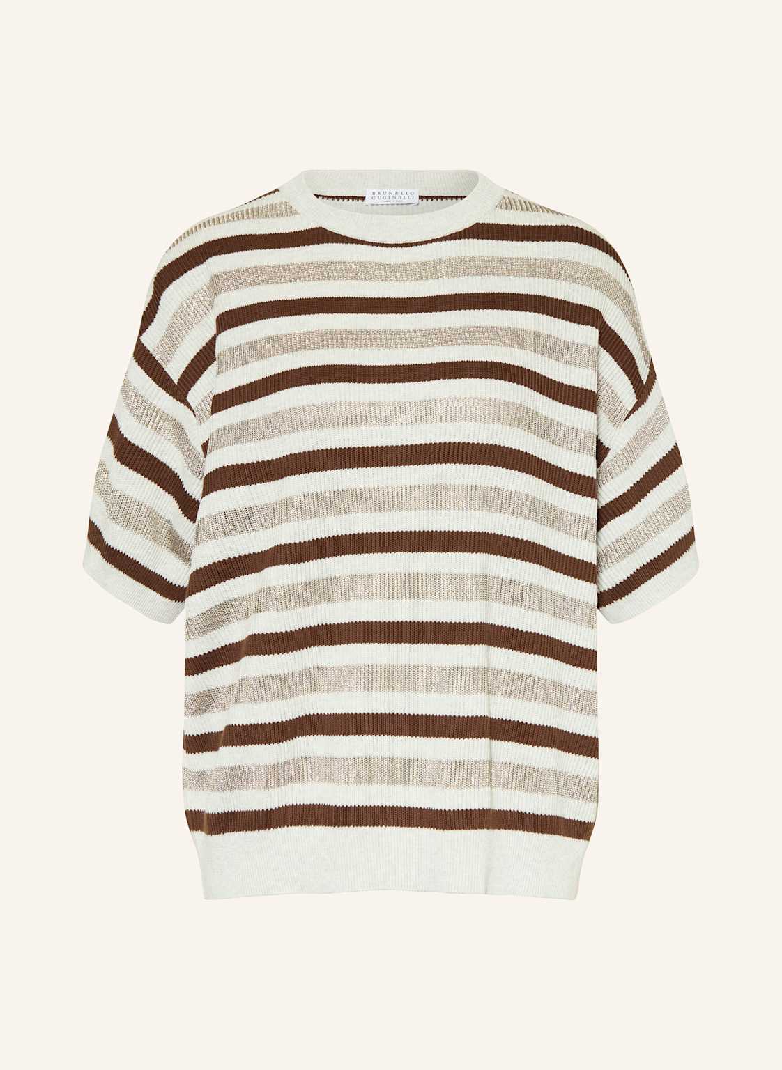 Brunello Cucinelli Strickshirt Mit Glitzergarn braun von BRUNELLO CUCINELLI