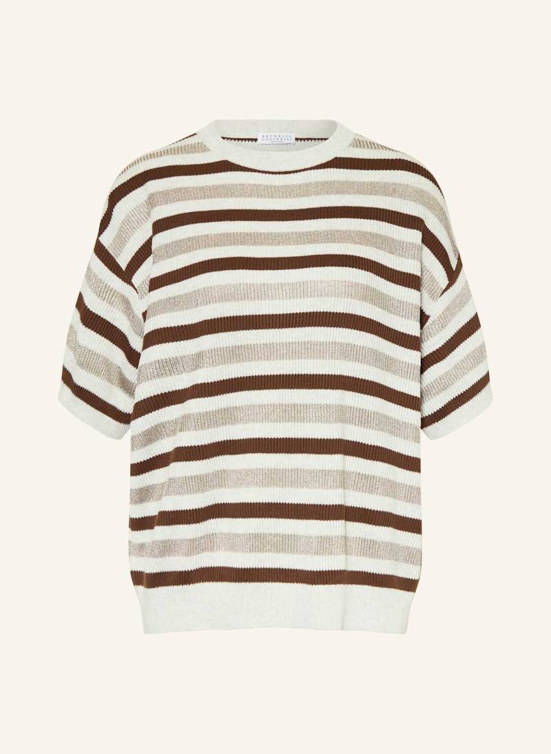 Brunello Cucinelli Strickshirt Mit Glitzergarn braun von BRUNELLO CUCINELLI
