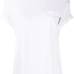Brunello Cucinelli Weißes Girocollo Kurzarm T-shirt von BRUNELLO CUCINELLI