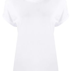 Brunello Cucinelli Weißes Kurzarm-t-shirt Aus Baumwollmix von BRUNELLO CUCINELLI