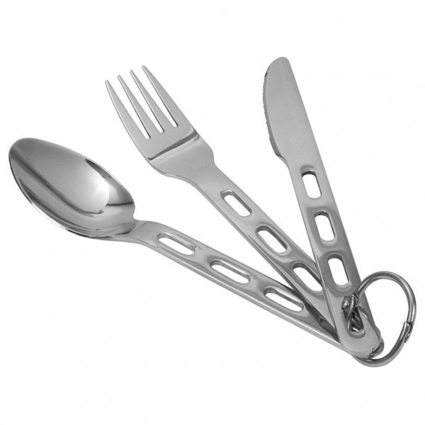 Brunner - Biwak - Besteck-Set Gr Set of 3 Pieces grau von BRUNNER