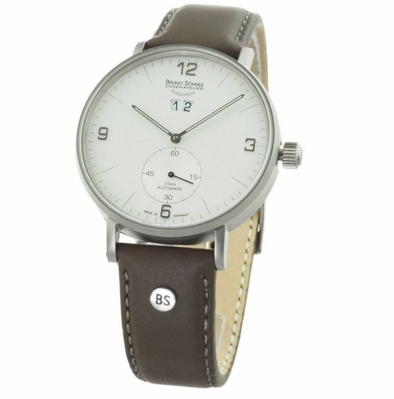 BRUNO SÖHNLE Automatikuhr 17-12193-261 Herren Uhr Titan Frankfurt Saphirglas Neu OVP, Uhrwerk: Atelierkaliber BS509 (Basis schweizer SW200-1) von BRUNO SÖHNLE