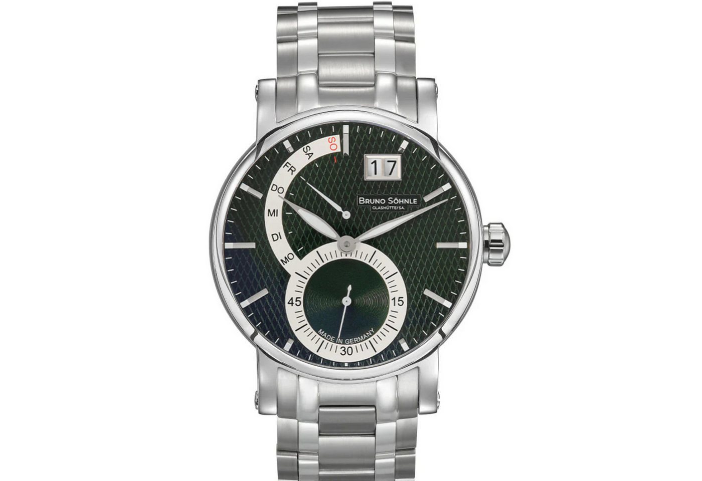 BRUNO SÖHNLE Luxusuhr 17-13073-482, Saphirglas, Grün, Edelstahl, Herren von BRUNO SÖHNLE