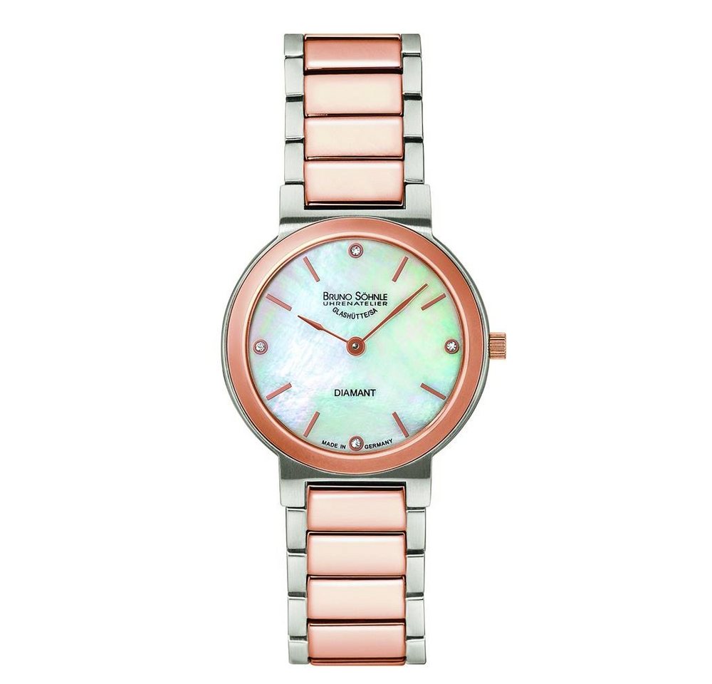 BRUNO SÖHNLE Quarzuhr Bruno Söhnle Glashütte Damen Uhr 17-63108-992 Algebra 2 Quarz, (1-tlg) von BRUNO SÖHNLE