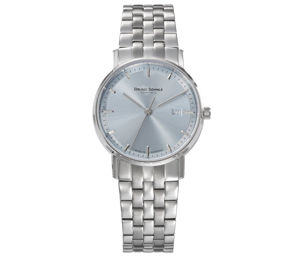 BRUNO SÖHNLE Quarzuhr Glashütte Damenuhr Rondo Eisblau von BRUNO SÖHNLE